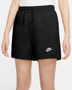 Czarne szorty Nike w sportowym stylu z bawełny