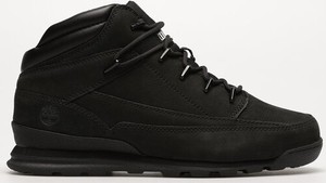 Czarne buty zimowe Timberland sznurowane w sportowym stylu