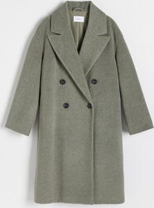 Zielony płaszcz Reserved z tkaniny w stylu casual