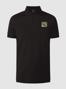 Czarny t-shirt Armani Exchange w stylu casual z krótkim rękawem z dżerseju
