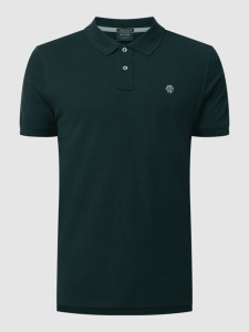 Zielona koszulka polo McNeal z bawełny w stylu casual z krótkim rękawem