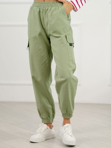 Zielone spodnie Azuri w stylu casual