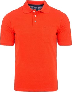 Pomarańczowa koszulka polo Redmond z krótkim rękawem