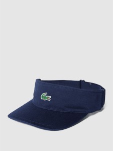 Granatowa czapka Lacoste z nadrukiem