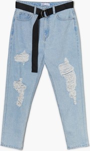 Niebieskie jeansy Cropp w stylu casual z jeansu