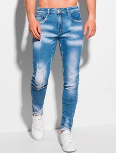 Niebieskie jeansy Edoti w młodzieżowym stylu