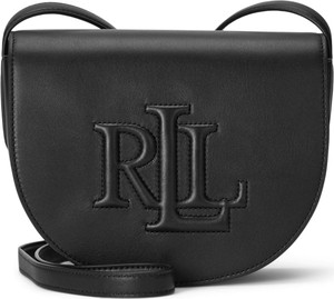 Czarna torebka Ralph Lauren średnia matowa