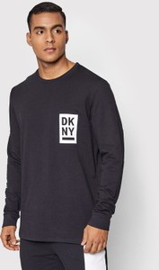 Czarna koszulka z długim rękawem DKNY z długim rękawem