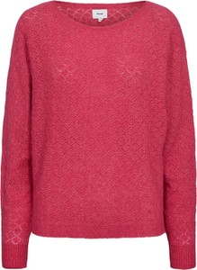 Różowy sweter Numph z wełny
