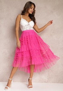 Różowa spódnica Renee w stylu casual