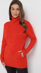 Czerwony sweter born2be w stylu casual