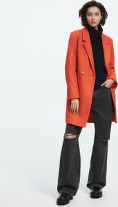 Pomarańczowy płaszcz Reserved w stylu casual bez kaptura