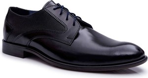 Czarne półbuty Bednarek Polish Shoes ze skóry sznurowane
