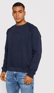 Granatowy sweter Guess z okrągłym dekoltem w stylu casual