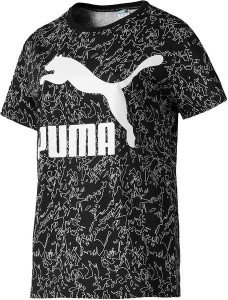 T-shirt Puma z okrągłym dekoltem z krótkim rękawem z nadrukiem