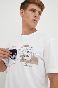 T-shirt Hugo Boss z krótkim rękawem z bawełny w młodzieżowym stylu