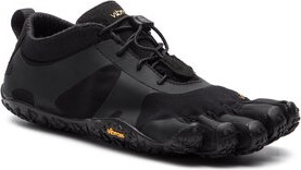 Czarne buty trekkingowe Vibram Fivefingers z płaską podeszwą sznurowane