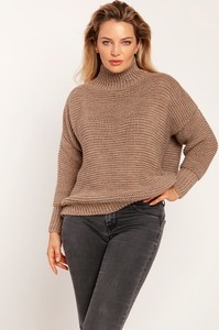 Brązowy sweter MKM w stylu casual