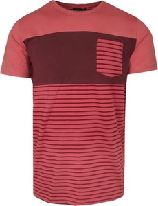 Czerwony t-shirt Porthal z krótkim rękawem
