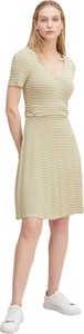Sukienka Tom Tailor z krótkim rękawem mini z dekoltem w kształcie litery v