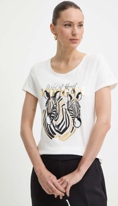 T-shirt Morgan z nadrukiem z okrągłym dekoltem w młodzieżowym stylu