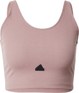Różowa bluzka Adidas Performance z dżerseju na ramiączkach