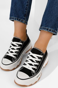 Trampki Zapatos w młodzieżowym stylu z płaską podeszwą sznurowane