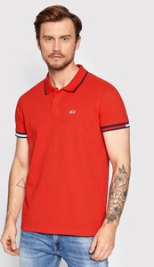 Czerwona koszulka polo Tommy Jeans w stylu casual
