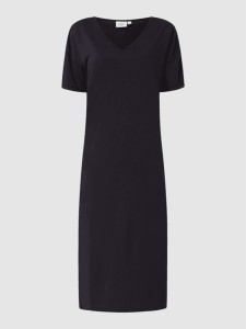 Czarna sukienka Saint Tropez w stylu casual z krótkim rękawem z dekoltem w kształcie litery v
