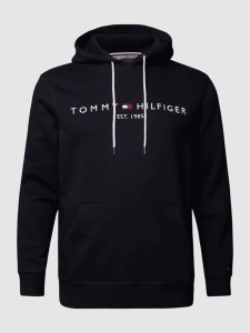 Czarna bluza Tommy Hilfiger z bawełny w młodzieżowym stylu