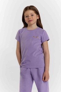 Fioletowa bluzka dziecięca Tup Tup z krótkim rękawem
