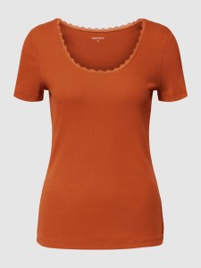 Pomarańczowa bluzka Montego w stylu casual z bawełny