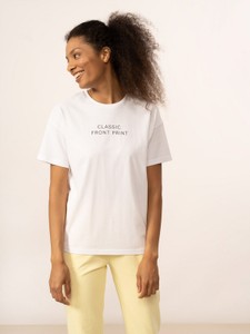 T-shirt Outhorn z okrągłym dekoltem w młodzieżowym stylu z bawełny