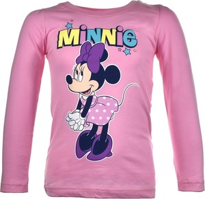 Różowa bluzka dziecięca Licencja Walt Disney z bawełny