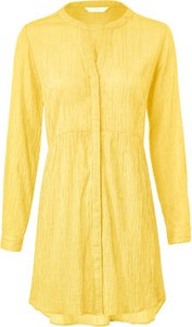 Żółta bluzka Tchibo z bawełny w stylu casual z długim rękawem