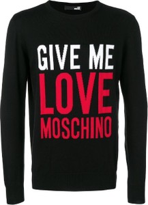 Sweter Moschino w młodzieżowym stylu z okrągłym dekoltem