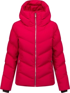 Czerwona kurtka Fusalp z tkaniny z kapturem narciarska