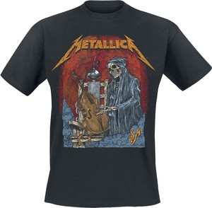 Czarny t-shirt Metallica z nadrukiem