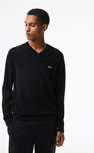 Czarny sweter Lacoste w stylu casual
