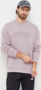 Fioletowa bluza Adidas z nadrukiem