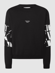 Czarna bluza Calvin Klein z bawełny w młodzieżowym stylu