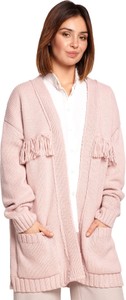 Różowy sweter Be Knit z lnu