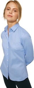 Niebieska koszula Polo Club w stylu casual z kołnierzykiem