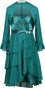 Sukienka Fokus midi z szyfonu z długim rękawem