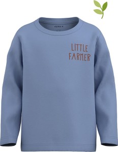 Niebieska koszulka dziecięca Name it z bawełny dla chłopców