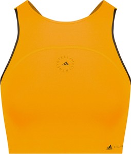 Żółty top Adidas w sportowym stylu z okrągłym dekoltem
