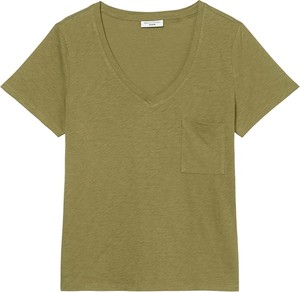 Zielony t-shirt Marc O'Polo DENIM z krótkim rękawem z bawełny