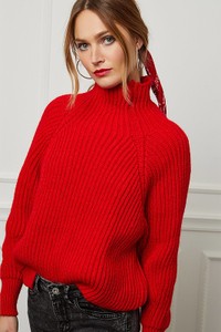 Czerwony sweter Joséfine w stylu casual