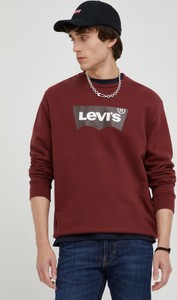 Czerwona bluza Levis w młodzieżowym stylu z bawełny