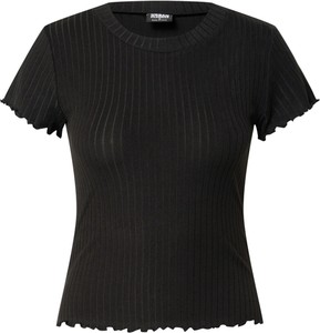 Czarna bluzka Urban Classics w stylu casual z krótkim rękawem z dżerseju